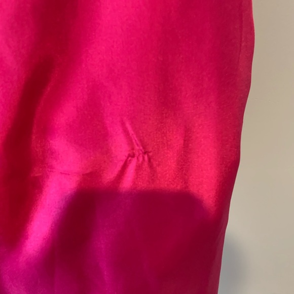 Hot pink silk floral dress - Picture 10 of 13